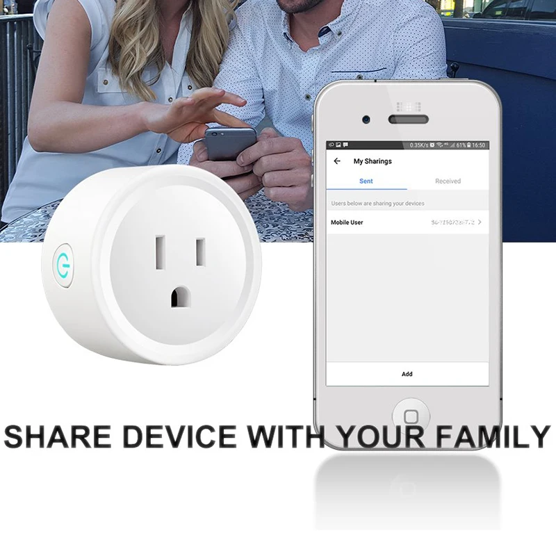 Smart Plug WiFi Mini Socket for Smart Home Remote Control Home Appliances and Electrical Equipment, for Alexa Echo Google Assist