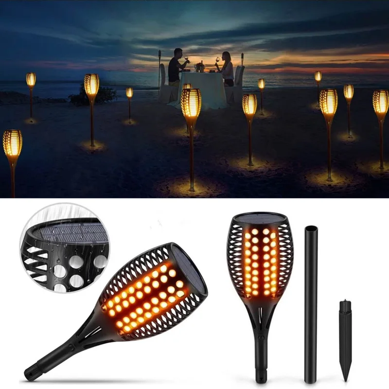 

Solar Powered Creative Flame Lights for Waterproof Light Induction for Torch Lamp Garden Pathways Lawn Light Outdoor