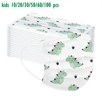 

Children's 3Ply Ear Loop maschere Dustproof Protective Cartoons Cartoons Mask mascararilla Adjustable Strap Disposable Face Mask
