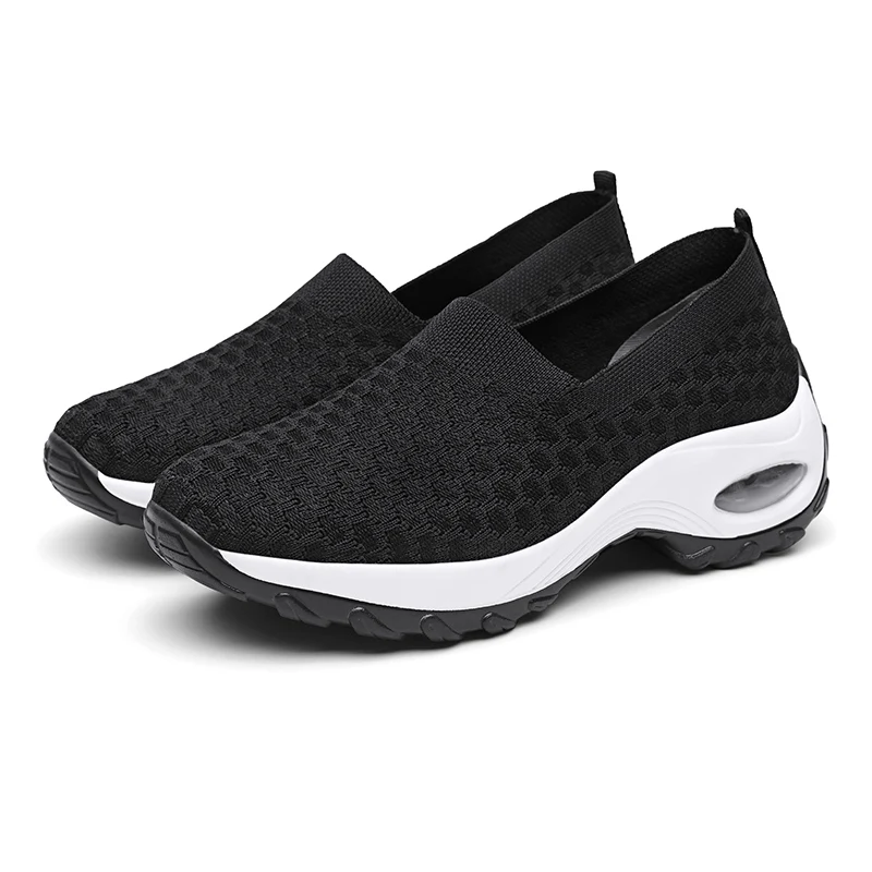New Light Toning Shoes Women's Black Summer Mesh Shoes Trendy White Sneakers Spring 42 41 40 Indoor Shape Up Wedge