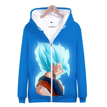 

2020 Dragon Ball Z 3d Hoody Anime Super Saiyan Son Goku Men Women Zipper Hoodies Jackets Casual Fashion Hooded Sweatshirts