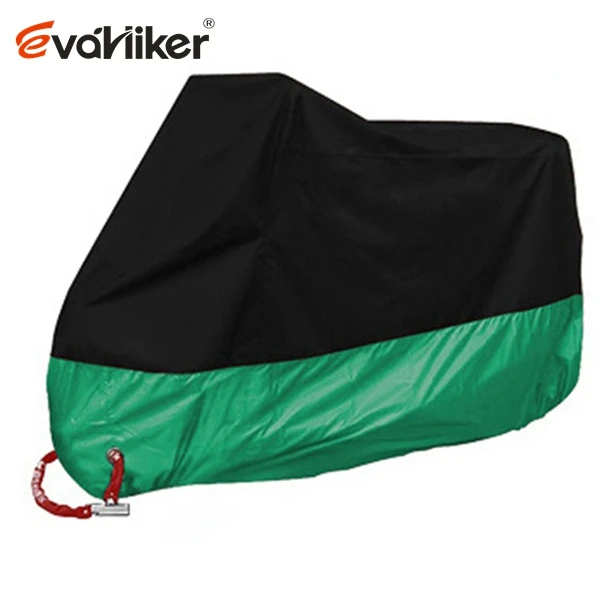M-4XL Motorcycle Cover Motor Scooter Cover Universal Outdoor Uv Protector Season Waterproof Bike Rain Dustproof interchangeable Dark green