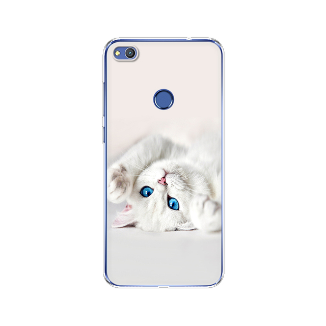 phone case for huawei honor 8 lite soft tpu silicon back cover 360 full for honor 8 liteprotective printing clear coque