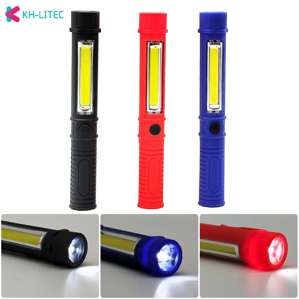 Portable Mini Light Working Inspection light COB LED Multifunction Maintenance flashlight Hand Torch lamp With Magnet AAA led flashlight
