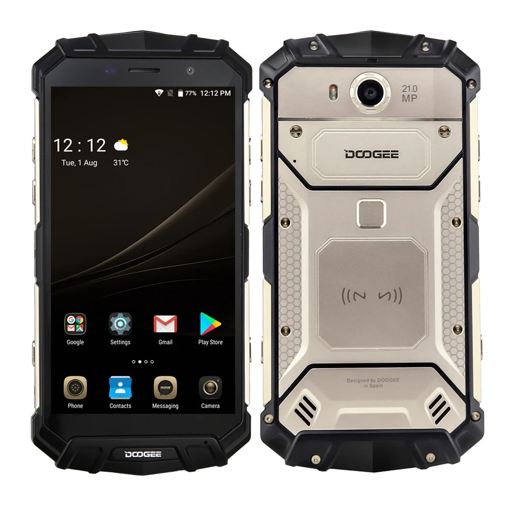 DOOGEE S60 4G LTE мобильный телефон 5," Helio P25 Восьмиядерный 6 ГБ ОЗУ 64 Гб ПЗУ Android 7,0 5580 мАч МП IP68 водонепроницаемый - Цвет: GOLD