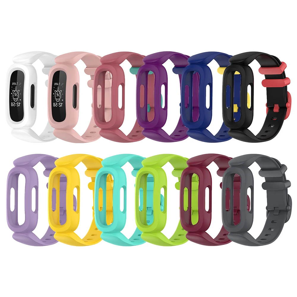Силиконовый ремешок на запястье для Fitbit Ace 2 3 Детские умные часы сменный браслет