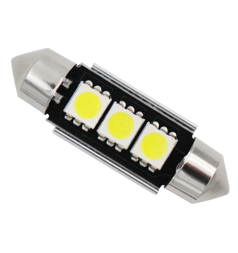 36 мм/39 мм C10W C5W 3SMD 3 SMD 5050 Светодиодные лампы canbus лампы автомобиля свет номерного знака подсветка для автомобильного номера внутренний купол лампа белый AC/DC 12V