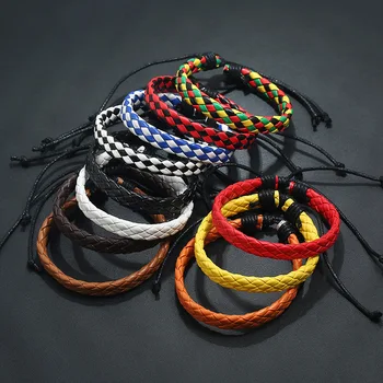 

CIBOCIBO Vintage Classic Leather Men Bracelet 2019 Wristband Bracelet Men Braided Trendy Brand Punk Pulsera Hombre Gifts For Men