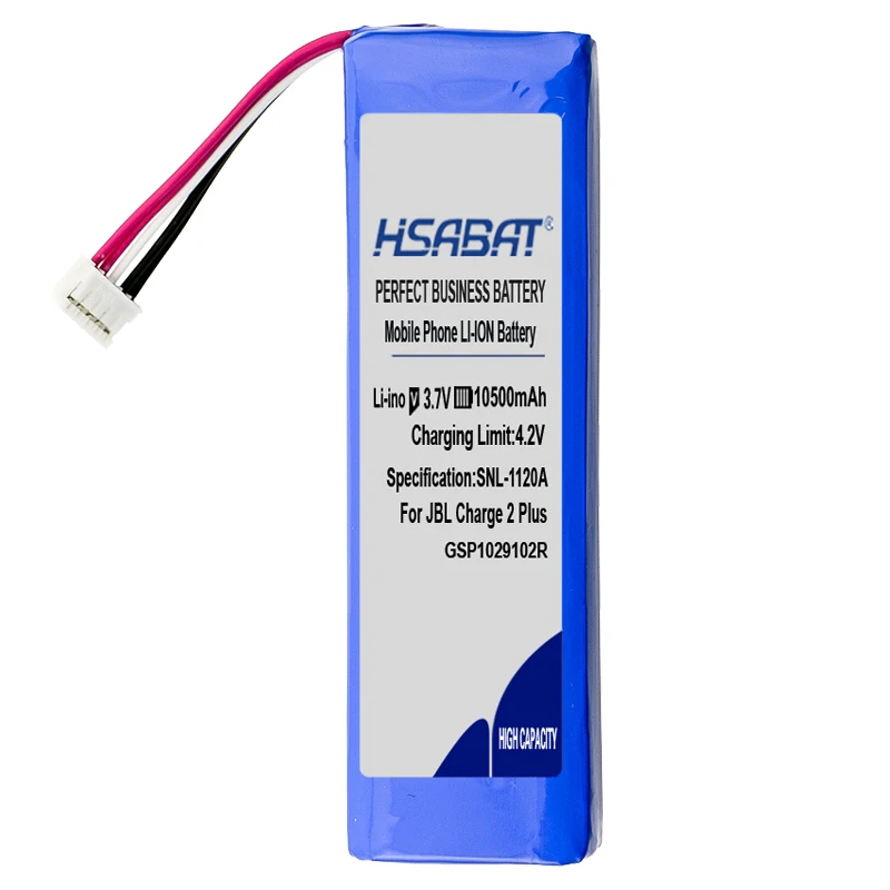HSABAT 10500mAh GSP1029102R Аккумулятор для JBL Charge 2 Plus, Charge 2+, charge 3 версия P763098