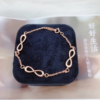 

Hot Sale 8 Infinite Bracelets Bangles for Women Ladies Valentine Gift S925 Sterling Silver Original LOGO 1:1 Jewelry