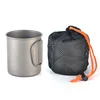 mountain Ultralight Titanium Cup Outdoor Camping Picnic Water Cup Mug with Foldable Handle boiling water drinking cup coffee cup ► Photo 2/6