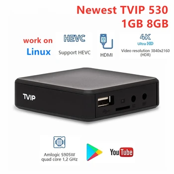 

Newest TVIP530 Amlogic S905W TvBox 1GB 8GB Quad Core TV Box S-Box V.530 Youtube 4K Linux OS TVIP 530 PK 410 412 415 Media playe