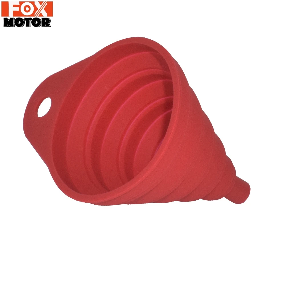 Car Fuel Funnel Universal Collapsible Silicone Funnel Gasoline Oil Fuel Petrol Diesel Water Liquid Supply Fill Moto Car Boat RV Van Home DIY