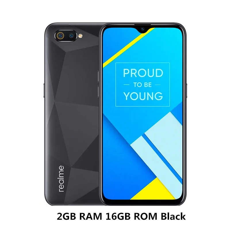 Мобильный телефон Realme C2 6,1 дюймов HD+ Dewdrop MTK Helio P22 2 Гб ОЗУ 16 Гб ПЗУ 13 МП AI двойная камера заднего вида 4000 мАч - Цвет: 2GB 16GB  Black