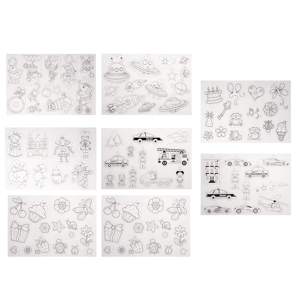 8 Sheets Printer Inkjet Clear Shrink Plastic Making Jewelry Key Chain Crafts