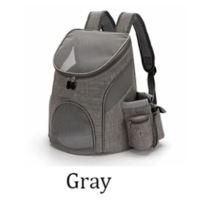 gray pet backpack Дышащий рюкзак для домашних животных с большим пространством, Высококачественная нейлоновая сумка-переноска для кошек и собак, регулируемый плечевой ремень, рюкзак для путешествий для домашних животных - Цвет: gray pet backpack