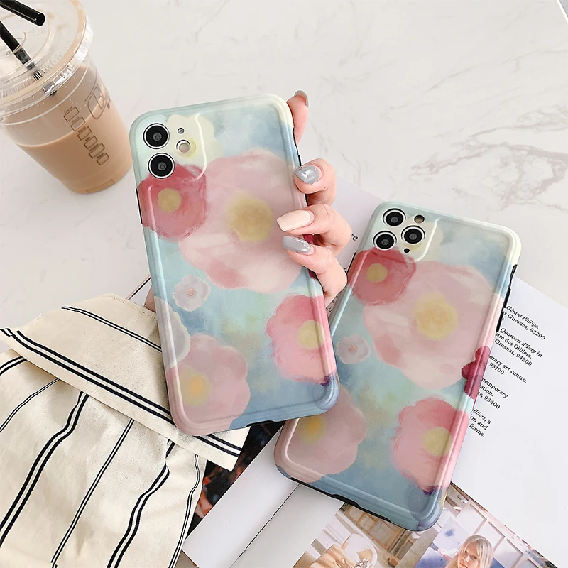 Rose flower Case For iPhone 11 Pro MAX X XS XR 6 6s 7 8 Plus All inclusive soft silicone Back Cover |