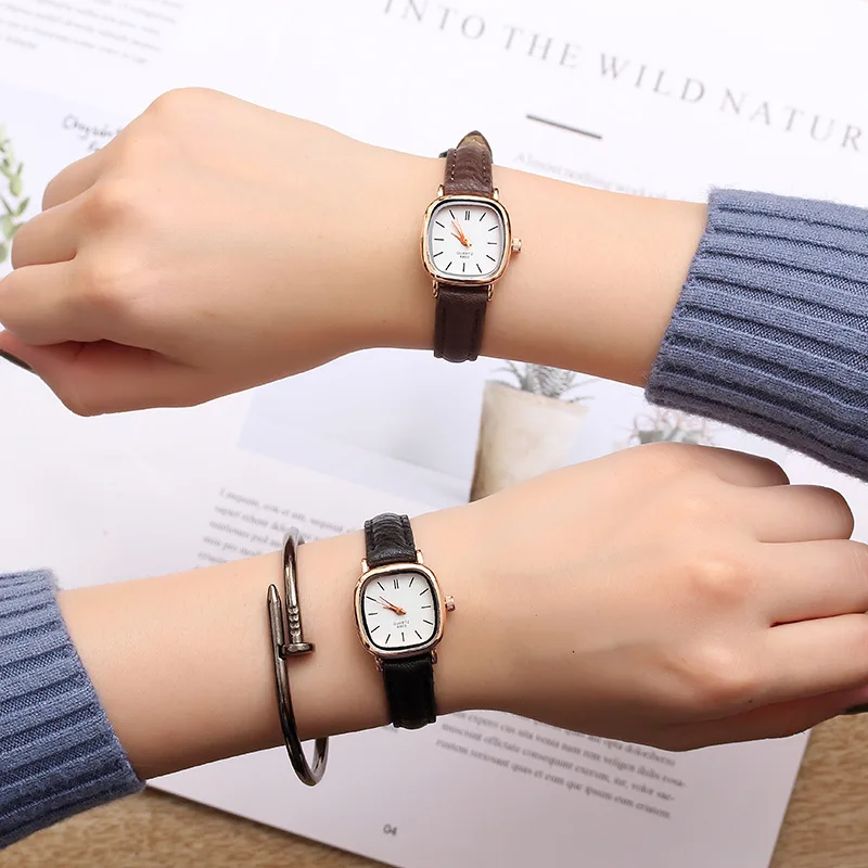 

Small Table-Style Watch Women's Vintage MORI Series Middle School Students Simple Korean-style Trend shu xia Japanese-style Soft