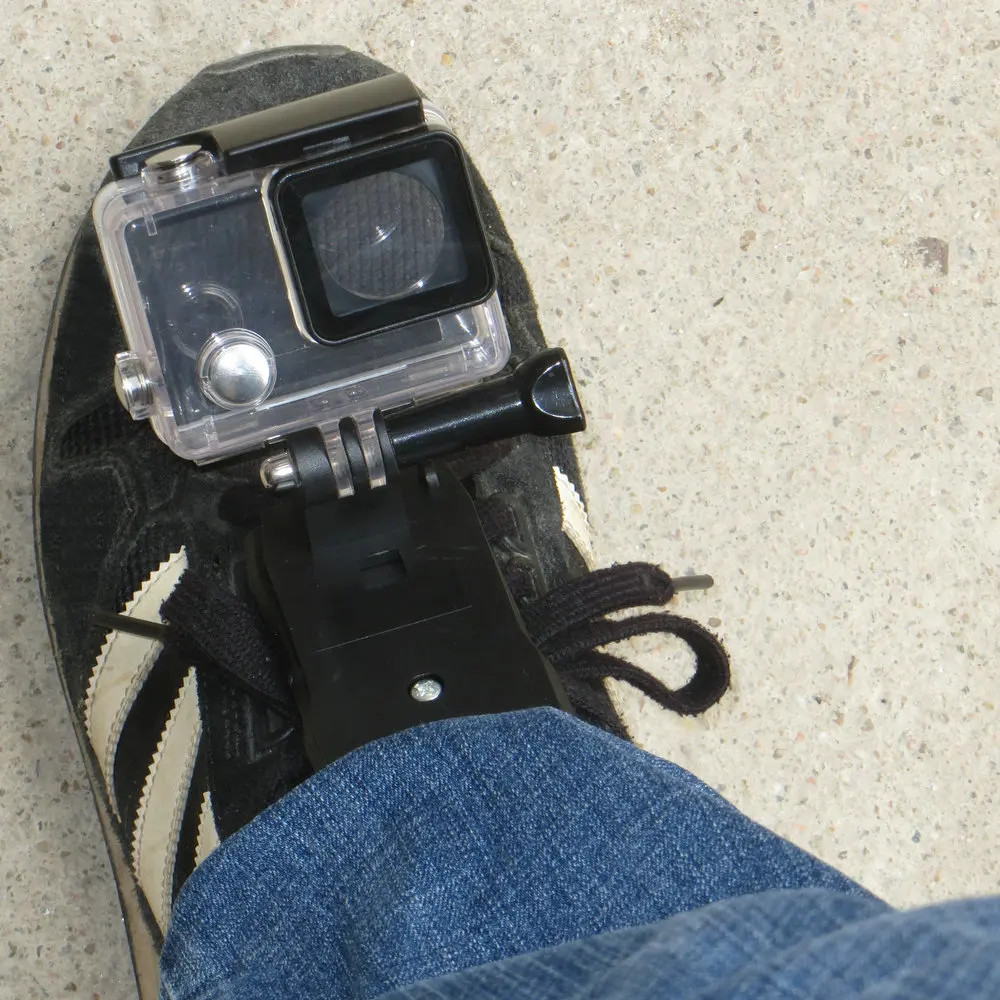 

GoPro Mount on Boot for Paramotor Paraglider Snowboarding and Skydiving