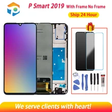 Aaa qualidade lcd para hua wei psmart 2019 display lcd com tela de toque digitador assembléia com quadro para psmart 2019 reparação parte