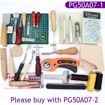 

43 Pcs Leathercraft Stamping Tools Kit with Swivel Knife,Stitching Groover,Prong Punch,DIY Hand Stitching Tools with Awl Edge