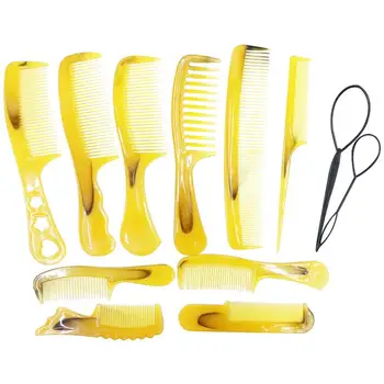 

10pcs Plastic Hair Comb Portable Hair Groomer Hair Styling Tool With Hair Device For Woman Girl Home Barber Hair Combs