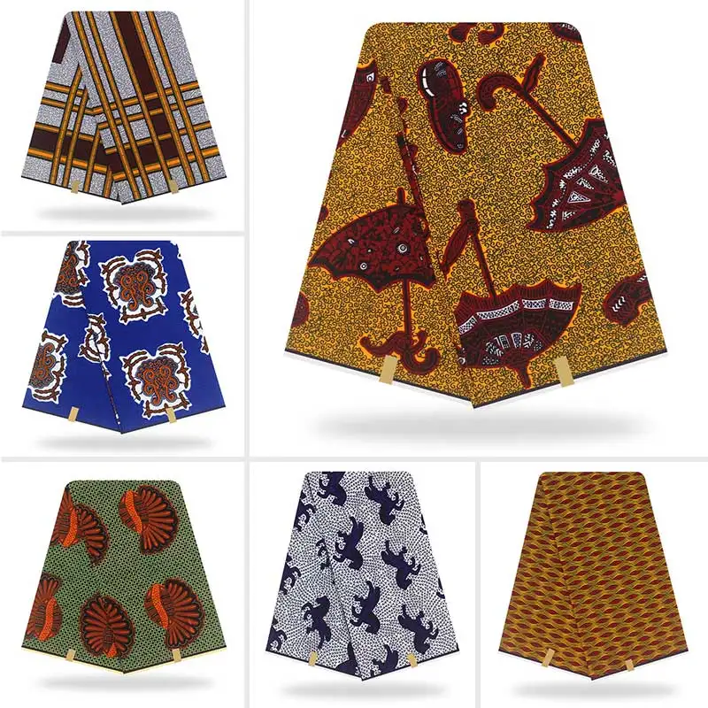 Анкара Африканский воск настоящий голландский воск ткань Африка принты ткань полиэстер высокого качества Швейные Платья материал 6 ярдов