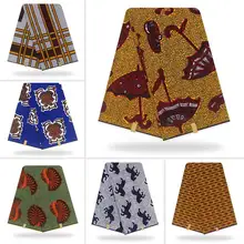 Анкара Африканский воск настоящий голландский воск ткань Африка принты ткань полиэстер высокого качества Швейные Платья материал 6 ярдов