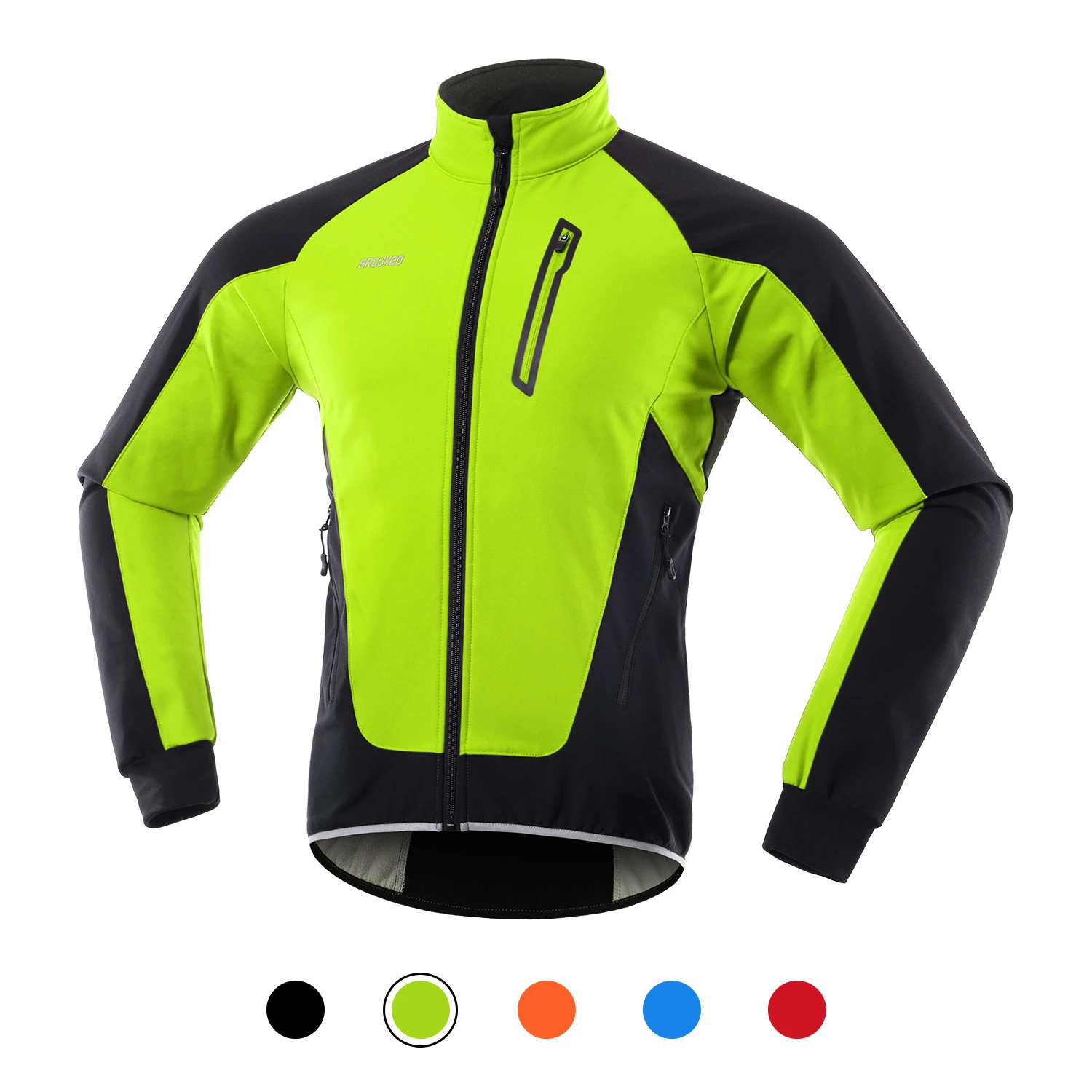 Cycling Jacket Waterproof Winter Thermal Fleece Windproof Full Zip MTB Bike Coat