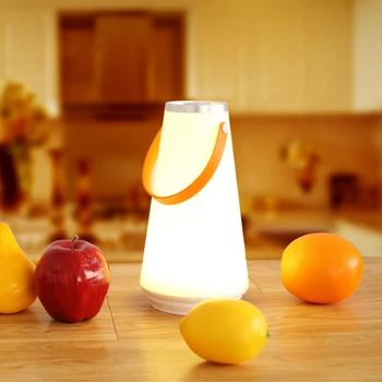 

Creative Lovely Portable Wireless LED Home Night Light Table Lamp USB Rechargeable Touch Switch Outdoor Camping Emergency Light