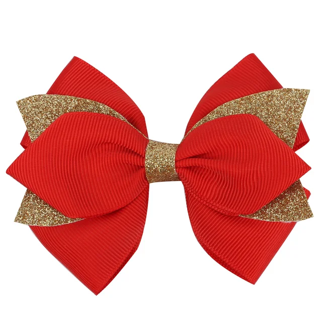 Oaoleer Colors Solid Grosgrain Ribbon Bows Clips Hairpin Girl's hair bows Boutique Hair Clip Kids Hairpins Hair Accessories 5
