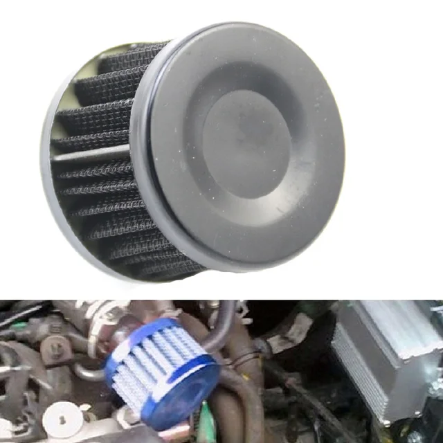 PTNHZ Universal 2 PCS 12mm Auto Cone Mini oil Air Intake Filter Crankcase  Vent Valve Cover Breather Filter Flow Air Filters