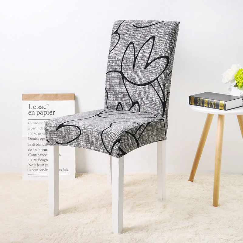 SL Chair Cover 1 шт. спандекс эластичный принт чехол современный обеденный стул съемный кухонный стул анти-грязный чехол Чехлы на кресла стрейч для банкета - Цвет: SL Chair Cover