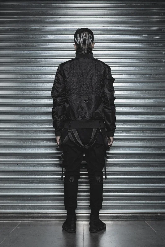 EWQ / Tide High Street Straps Pilot Jacket Hip Hop Loose Coat For Male Autumn Winter Fahison New Men's Clothes 19H-a67