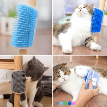 

Pet Cat Self Groomer Grooming Tool Hair Removal Brush Comb For Dogs Cats Shedding Trimming Cat Massage Device With Catnip #15