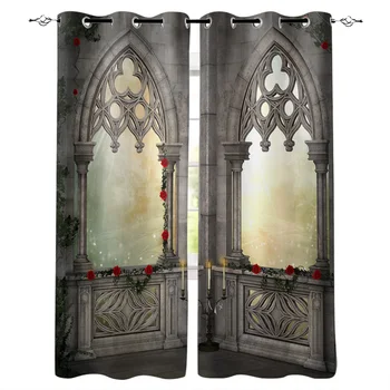 

Modern Classical Palace Flower Window Curtain Bedroom Kitchen Living Room Decoration Items Window Curtains for Living Room