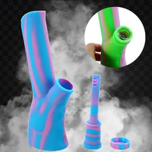 Foldable Silicone Hookah Mix-color Smoking Pipe Portable Water Pipe Set Random Color Smoking Tools Chicha Narguile Accessories