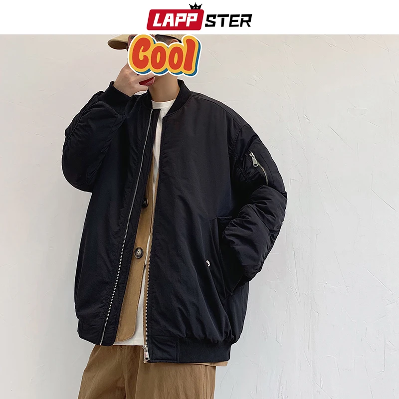 LAPPSTER, Мужская разноцветная зимняя куртка,, мужская уличная куртка в стиле хип-хоп, куртка с пузырьками, мужская повседневная черная однотонная парка