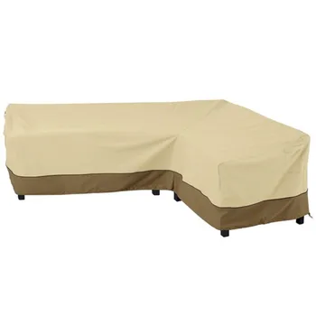 

Patio Courtyard Furniture Couch Cover L Shaped Long Sofa Bench Sunproof Sunshade Protector