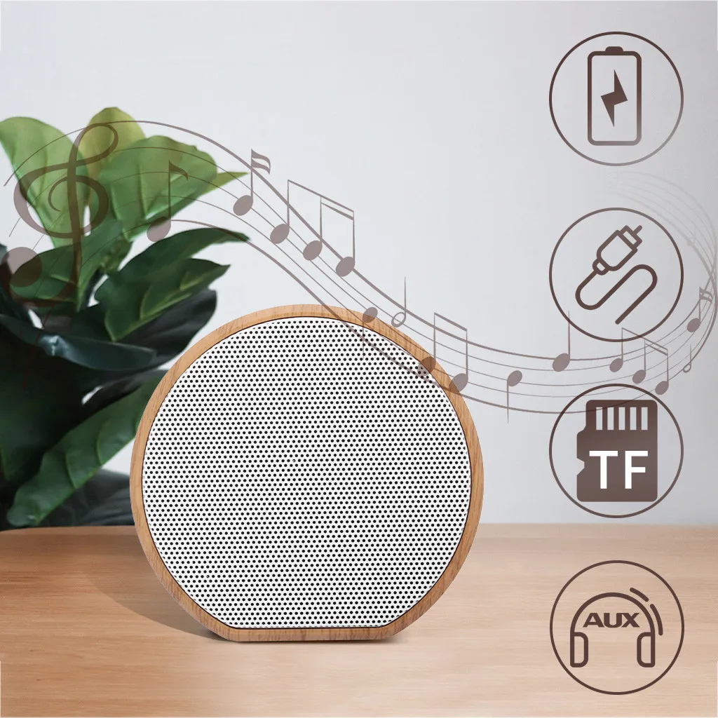 Лидер продаж беспроводной Bluetooth динамик Имитация древесины поддержка Aux Tf стерео бас Bluetooth колонка в ретро стиле сабвуфер#10