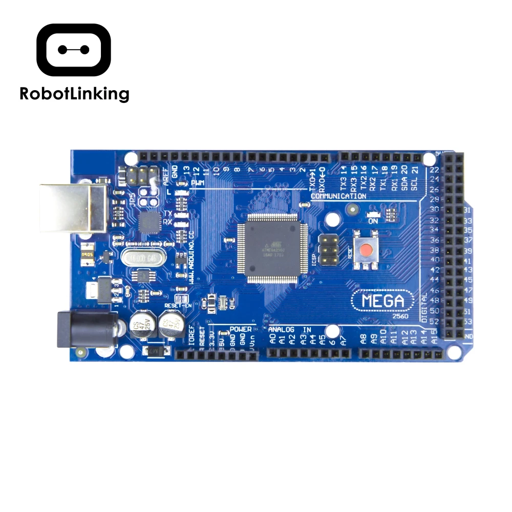 Плата Mega 2560 R3 официальная версия с чипом ATMega ATMega16U2 для интегрированного драйвера