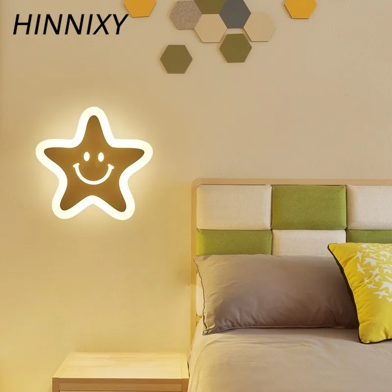 Hinnixy простой акриловый ночной Светильник для детей, прикроватный светодиодный настенный светильник для спальни, креативный настенный светильник для коридора, прохода, декоративный светильник ing 220 В