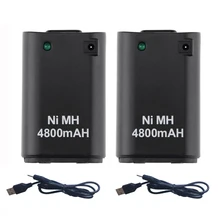 2 шт 4800mAh сменные батареи для Xbox 360 Ni-MH беспроводной контроллер аккумулятор для джойстика для Xbox 360 Bateria Pack