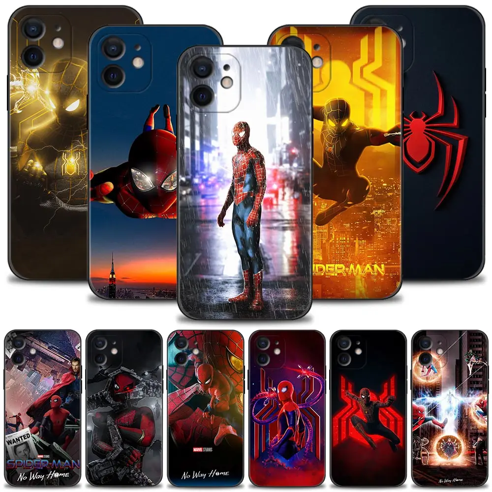 Marvel Spiderman 3 No Way Home Shell Per Apple Iphone 15 14 13 12 11 Pro Max 13Mini Xs Max Xr X 7 8 Plus Cover Custodia In Silicone