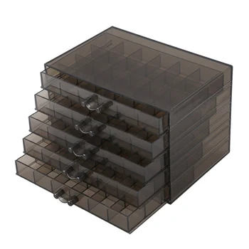 

120 Grids Nail Decoration Sequence Organize Box Transparent Empty Nail Art Isplay Holder Case Manicure Tool#Transparent Transpar