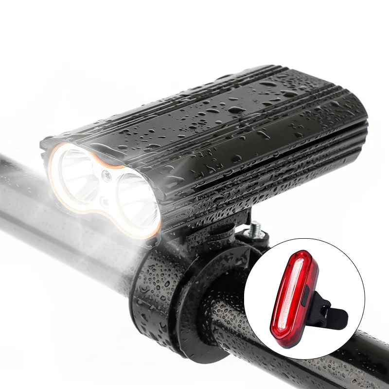 Электрический передний светильник с рогом usb зарядка Водонепроницаемый Регулируемый умный светильник-вспышка головной светильник для велосипеда