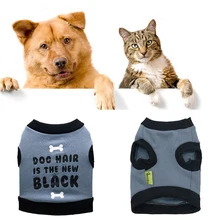 Warm Fleece Polyester Pet Dog Clothes Cute Letter Printing Pet Coat Puppy Dogs Shirt Jacket French Bulldog Pullover Dog Clothing