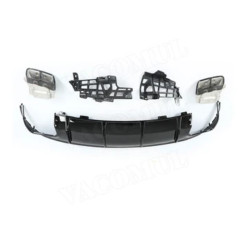 

ABS Rear Diffuser with Exhaust Tips for Mercedes-Benz CLA Class W117 CLA260 CLA45 AMG Style 2013-2019 Back Bumper Lip Guard