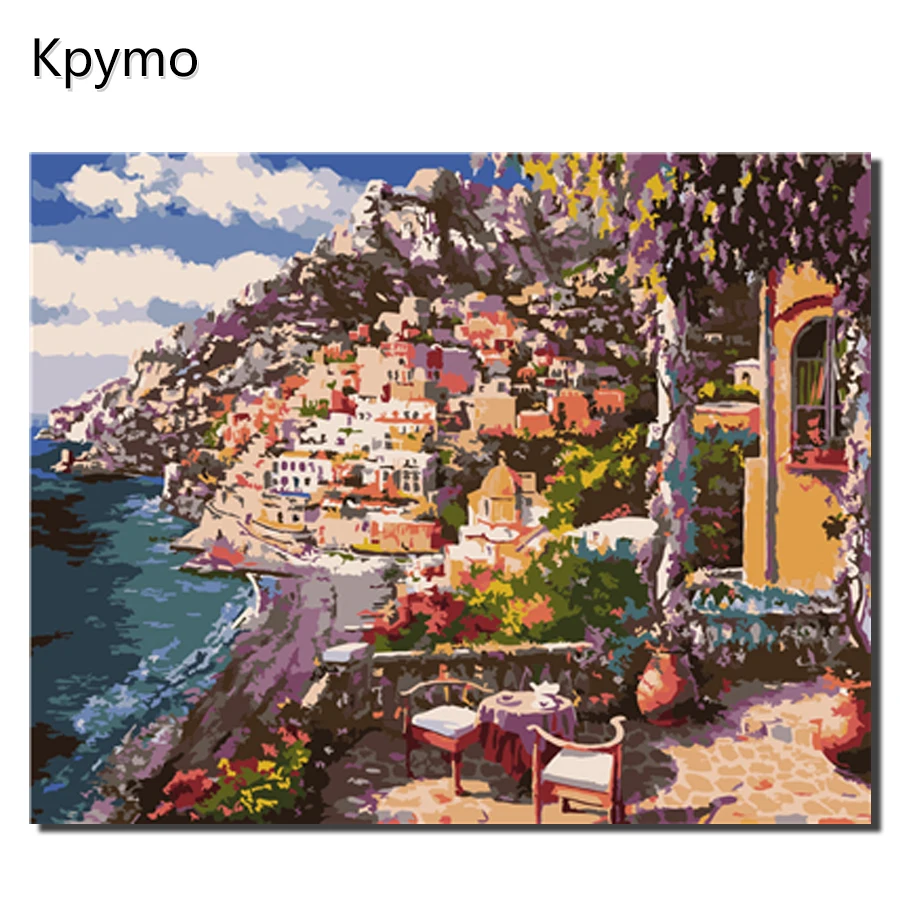 Kpymo Painting By Numbers Smooth sailing On Canvas Unique Gifts Home Decoration For Living Room Wall Art Decor | Дом и сад