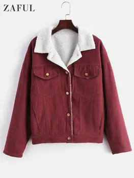 

ZAFUL Winter Jeans Jacket And Coats For Women 2019 Casual Short Denim Jacket Windbreaker Jacket